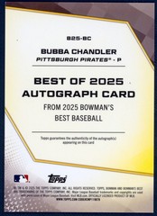 2025 Bowman&rsquo;s Best #B25-BC Bubba Chandler Best of 2025 Autographs Purple /75
