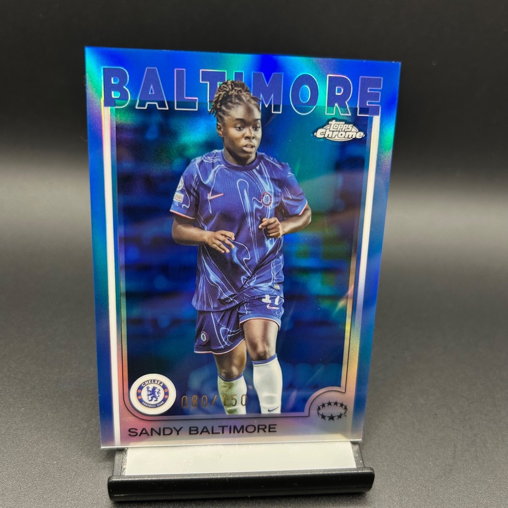 2024-25 Topps Chrome Women&rsquo;s UEFA #32 Sandy Baltimore Blue /150 Chelsea