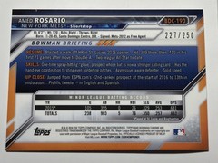 2016 Bowman Draft – Chrome Prospect Amed Rosario RC Purple Refractor #’D /250