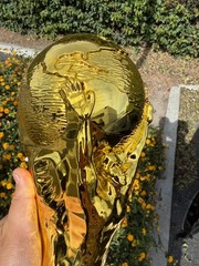 World Cup Trophy Replica 14.2in 2LB Gold Soccer Championship Award Display Decor