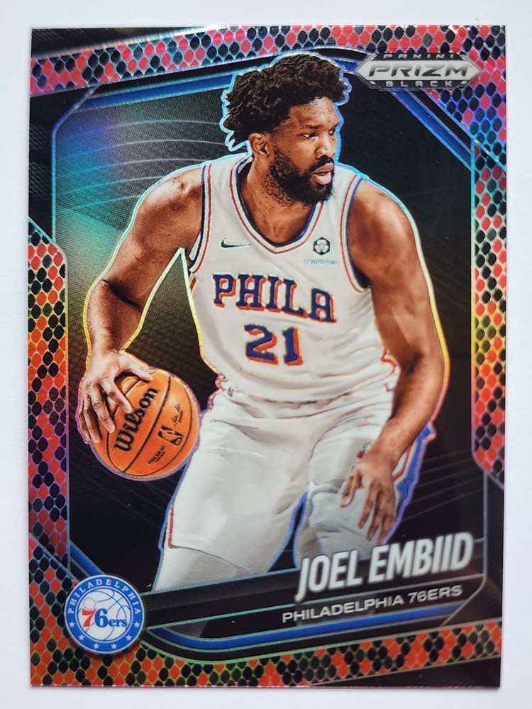 2024-25 Panini Prizm Black – Joel Embiid, Joel Embiid #70 Snake Skin Prizm