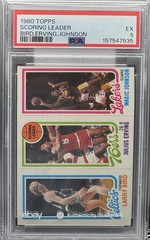 1980 Topps PSA 5 Magic Johnson, Larry Bird, DR. J Erving #139-174-34 (RC) Rookie