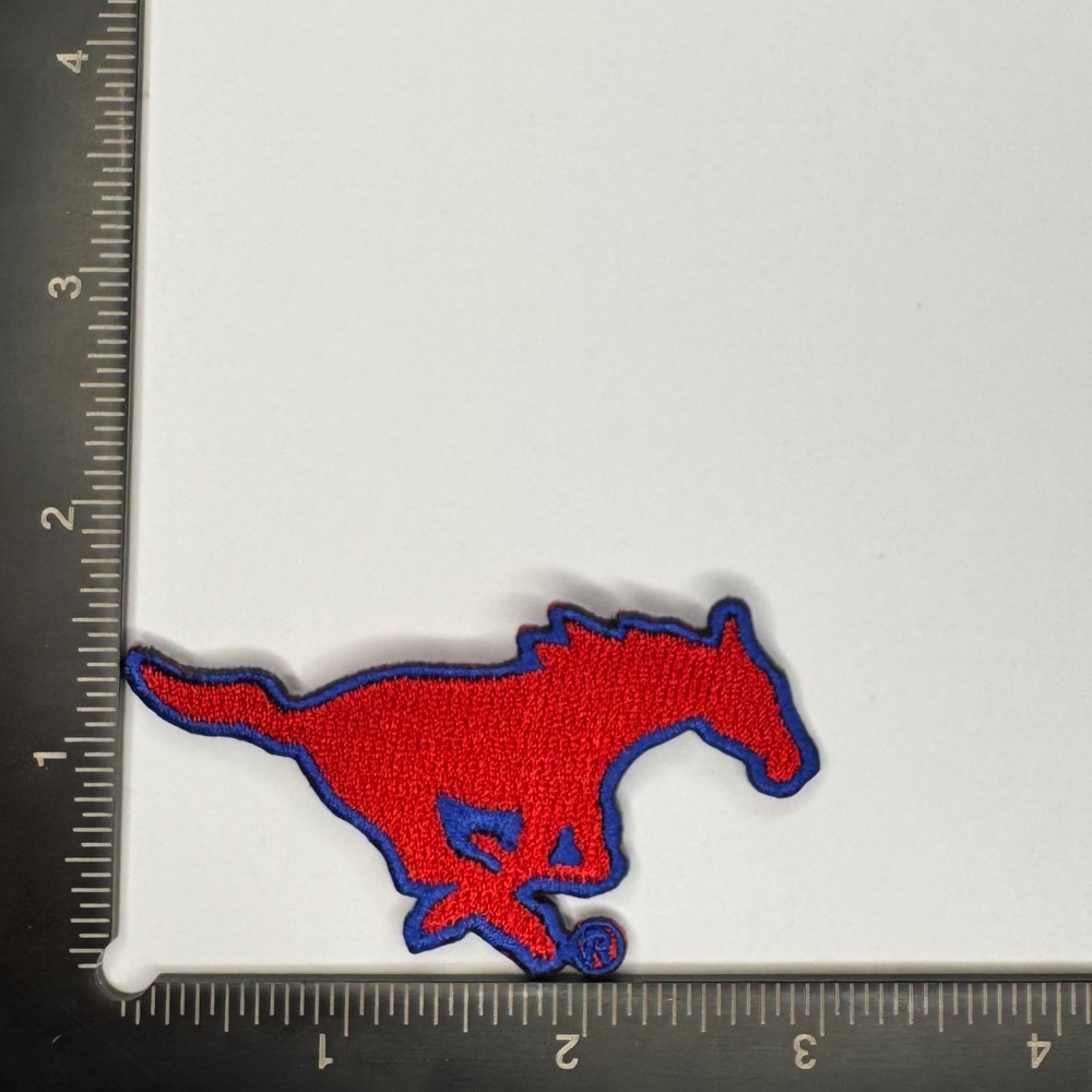 SMU Mustangs Iron /Sew On Embroidered Patch