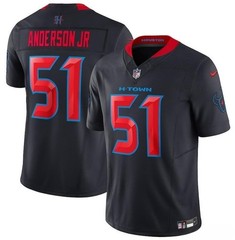 2025 NWT Men&rsquo;s Texans Limited Navy/Red Stitched Jersey S-3XL
