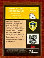 Jimmy Floyd Hasselbaink 2025 Topps Premier League Retro Threads Orange /25 Leeds