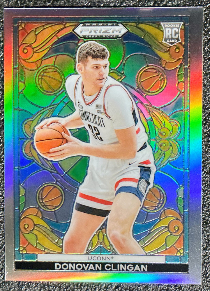Donovan Clingan 2024 Prizm Draft #15 Stained Glass Silver (RC, SSP) Case Hit