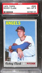 1970 TOPPS #586 RICKEY CLARK PSA 8 NM-MT 30798120