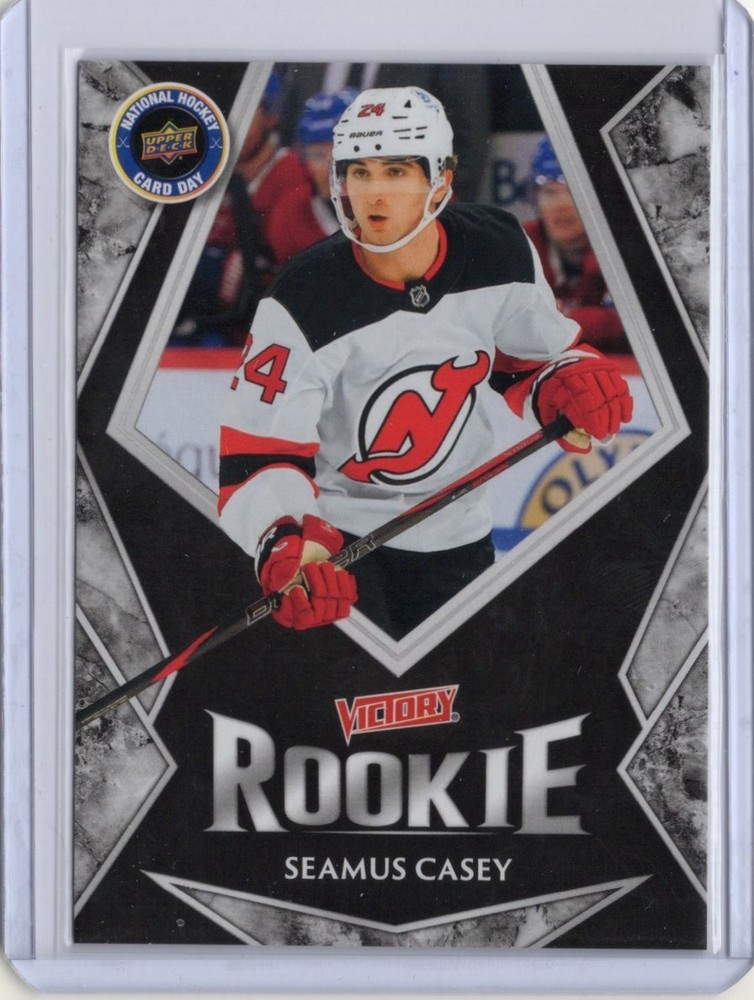 Seamus Casey 2025 UD National Hockey Card Day V12 Victory Black Rookie Fire Sale