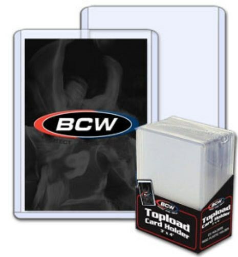 50 BCW Hard Plastic Baseball Trading Card Topload Holders 12 mil rigid protector