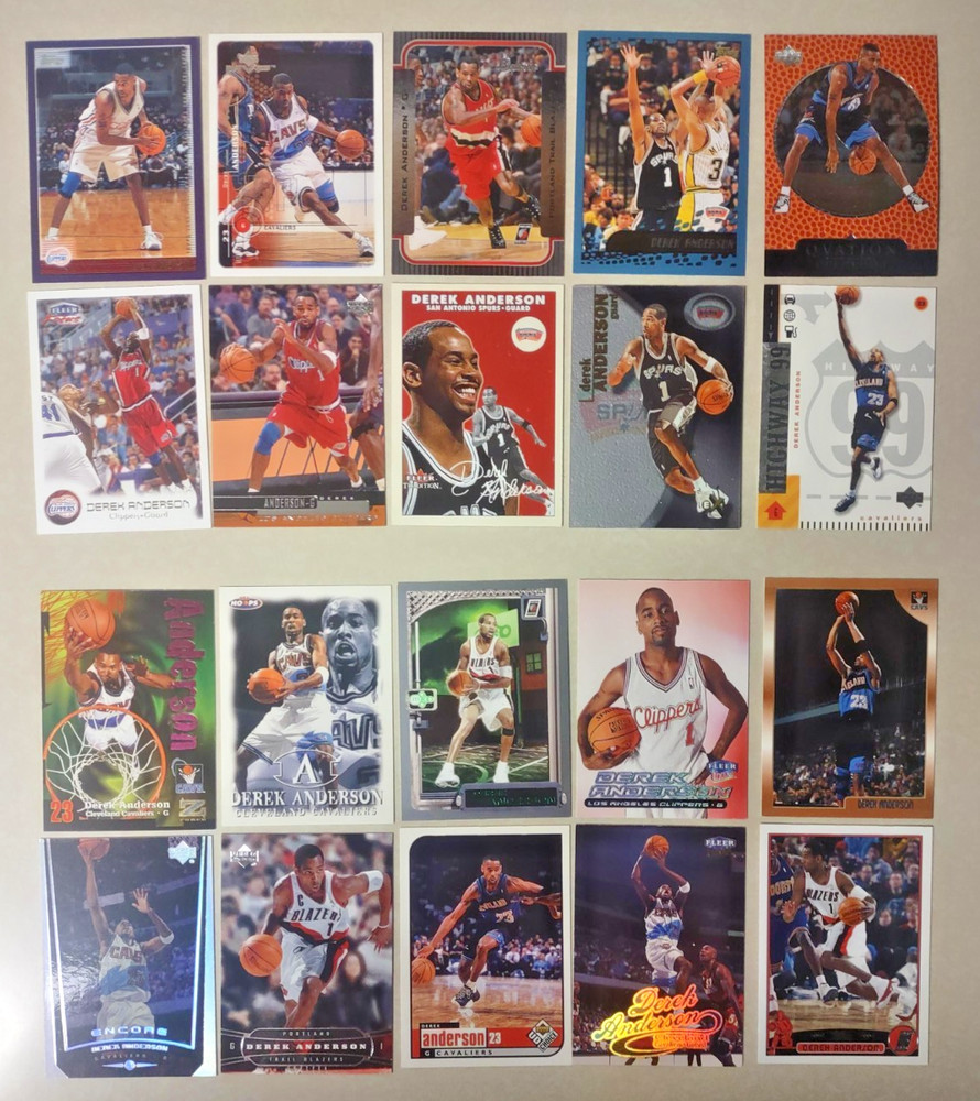 20 card lot of Different DEREK ANDERSON NBA Cavaliers Collector Must! FREE S&H!!