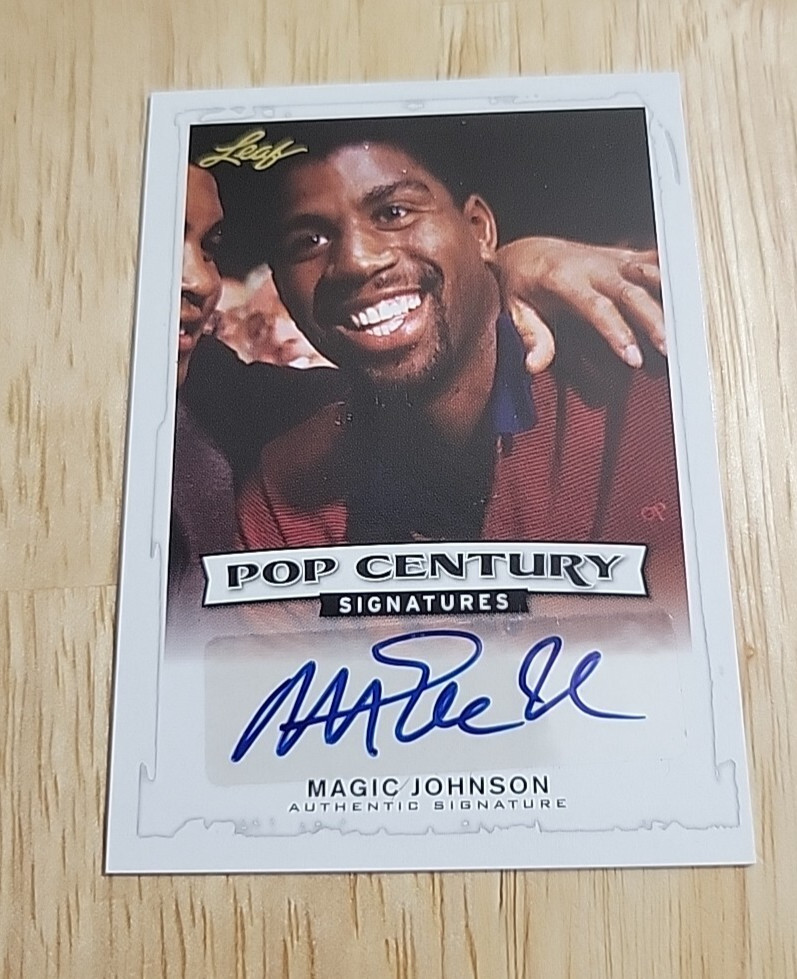 2014 Leaf Pop Century MAGIC JOHNSON Autograph #BA-MJ1 Los Angeles Lakers Auto