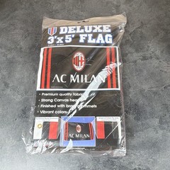 WinCraft AC Milan Deluxe 3 ft x 5 ft Soccer Team Flag Black Red White