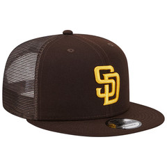 San Diego Padres New Era Classic Trucker 950 9FIFTY Adult Snapback Hat Brown