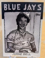 2025 Topps Shoebox Treasures George Bell Grayscale Filter /75 Toronto Blue Jays