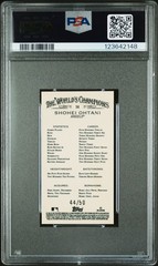 2022 ALLEN & GINTER CHROME MINI-GOLD REFRACTOR #58 SHOHEI OHTANI 44/50 PSA 10