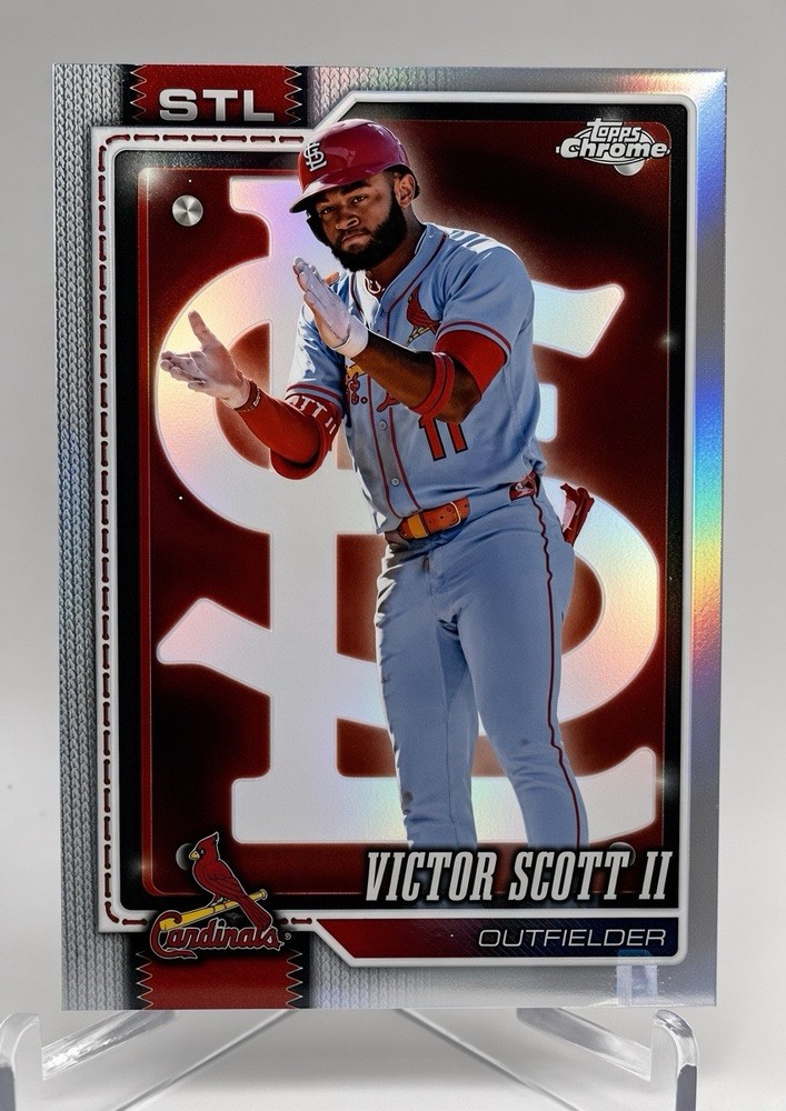 2026 Topps Chrome Refractor Logo Lightboard Variation SSP Victor Scott II #53