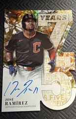 2026-75 Years of Topps Die-Cut Gold Jose Ramirez #’d 05/50 On Card Auto Clean