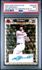 2024 LEAF COLLECTIVE PRO SET JEFF BAGWELL SUPER PRISMATIC #1/1 GOLD AUTO PSA 9