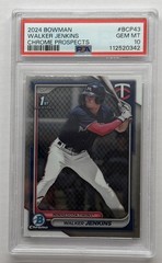 2024 Bowman Walker Jenkins Chrome 1st Prospect #BCP-43 Twins PSA 10 GEM MINT