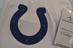 All Sport Couture NFL Womens Indianapolis Colts Wildkat White Shirt NWT L, XL