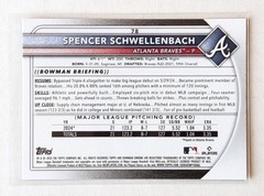 2025 Bowman Chrome Mega Box Spencer Schwellenbach Mojo Refractor RC #78 Braves