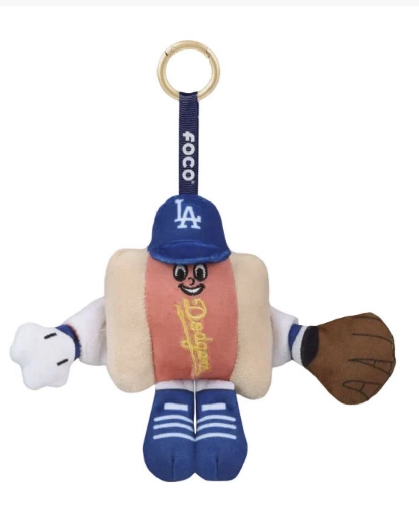 Los Angeles DODGERS Hot Dog Charm Key Chain Accessory MLB Official Free Shipping