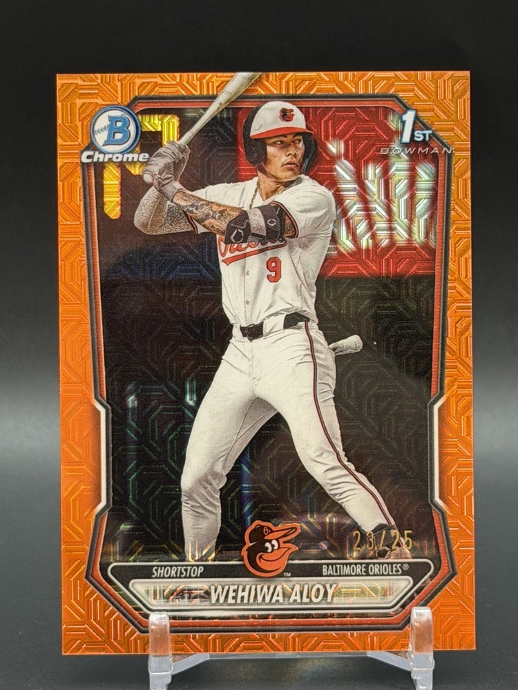 2026 Bowman Chrome Wehiwa Aloy 1st Bowman Orange Mojo Refractor /25 Orioles