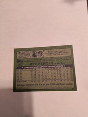 JEFF NEWMAN 1982 TOPPS #187 FREE SHIPPING