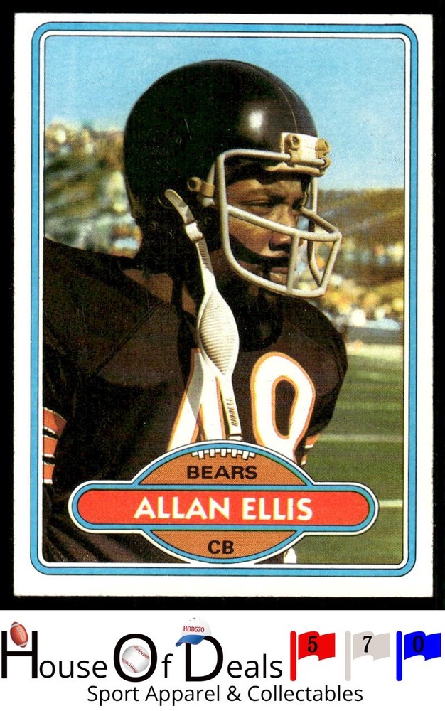 1980 Topps #63 Allan Ellis Chicago Bears Football Card