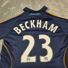 David Beckham Jersey Mens Small Navy Blue LA Galaxy 2009 2010 Away Adidas MLS