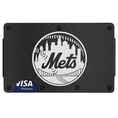 New York Mets Engraved Titanium Carbon Fiber RFID Blocking Wallet Gift D7