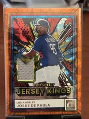 2026 Donruss Josue De Paula Prospect Jersey Kings Orange Cracked Ice Relic LAD