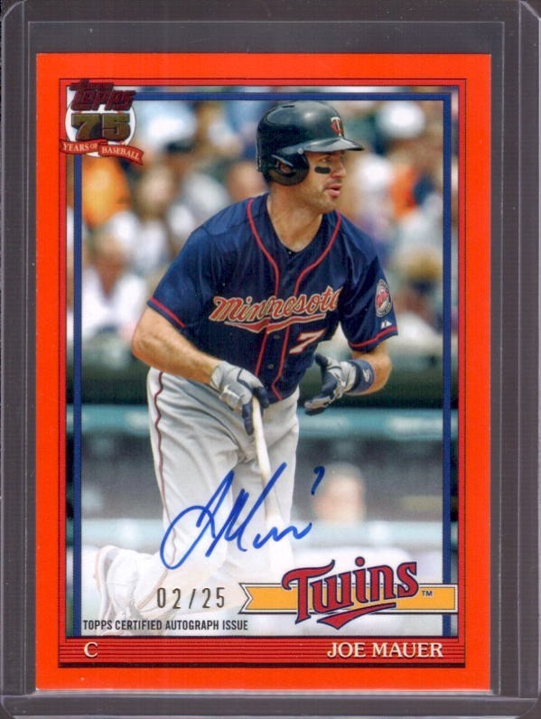 JOE MAUER 2026 Topps Series 1 1991 35th Anniversary Orange Autograph Auto #02/25