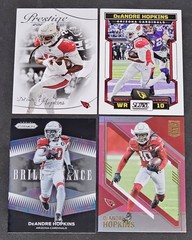 2021 & 2023 Panini De Andre Hopkins – Arizona Cardinals 4 Card Set 3 inserts