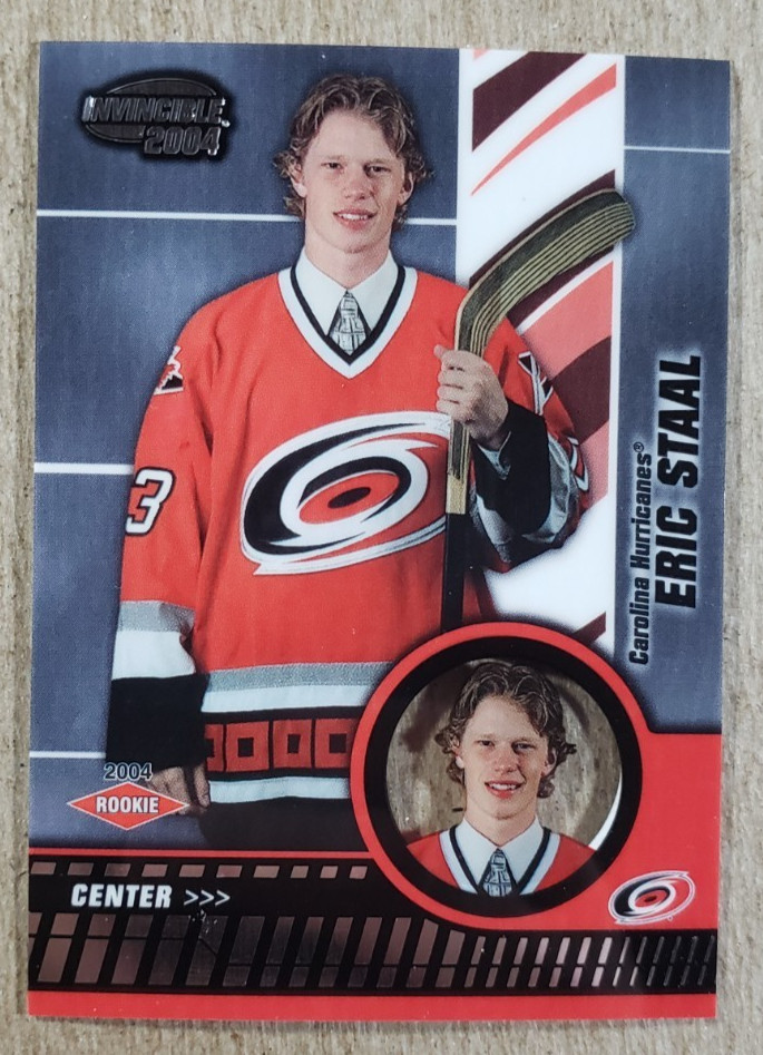 2003-04 Pacific Invincible Eric Staal RC #105 Carolina Hurricanes