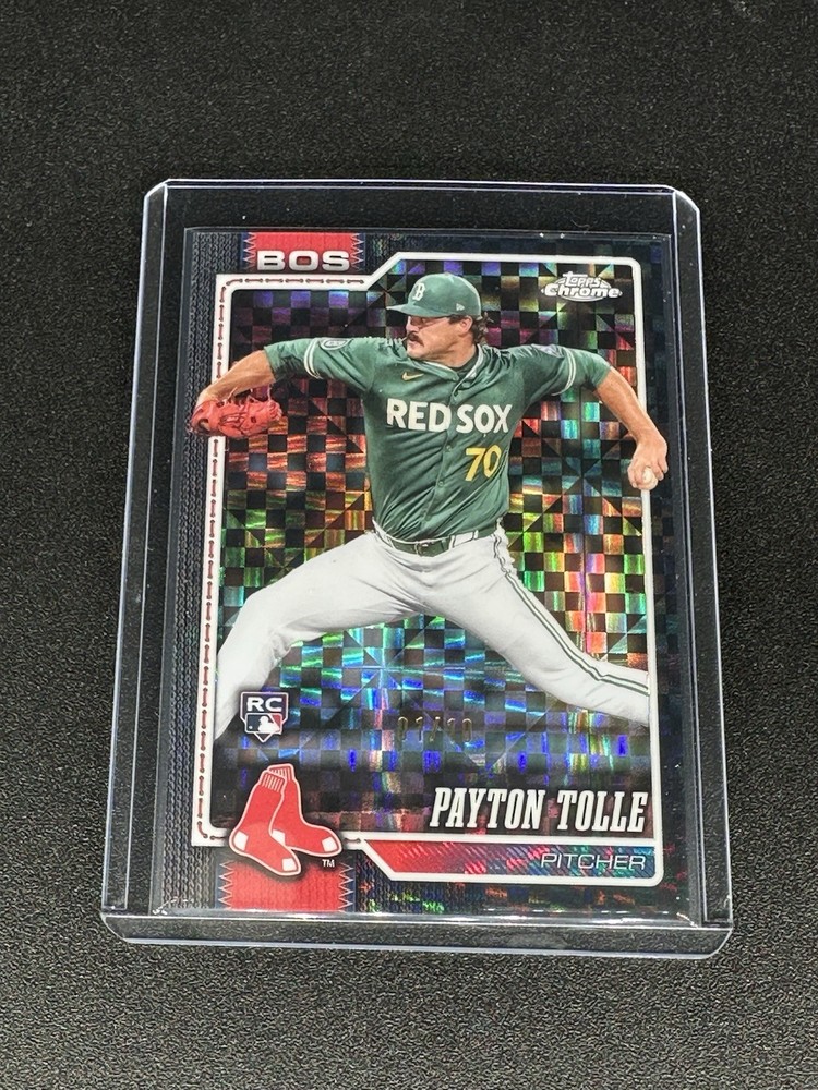 2026 Topps Chrome Payton Tolle RC Black X-Fractor 1/10 Red Sox Rookie