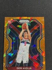 Deni Avdija 2020-21 Panini Prizm Orange Cracked Ice RC #290 WASH WIZ PORT TB SP
