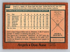 1978 O-Pee-Chee #233 Don Aase