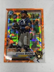 2021 Bowman Chrome Draft Jeferson Quero Orange /25 BREWERS