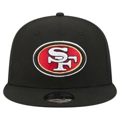 San Francisco 49ers New Era Classic Trucker Adult 9FIFTY Snapback Hat Cap Black