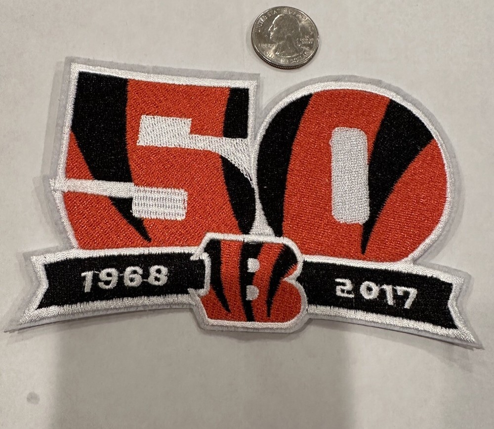 CINCINNATI BENGALS ￼ Vintage Style Embroidered Iron On Patch 4.5”x 3.5” AWESOME!