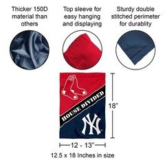 House Divided Red Sox and Yankees Garden Flag and Yard Banner