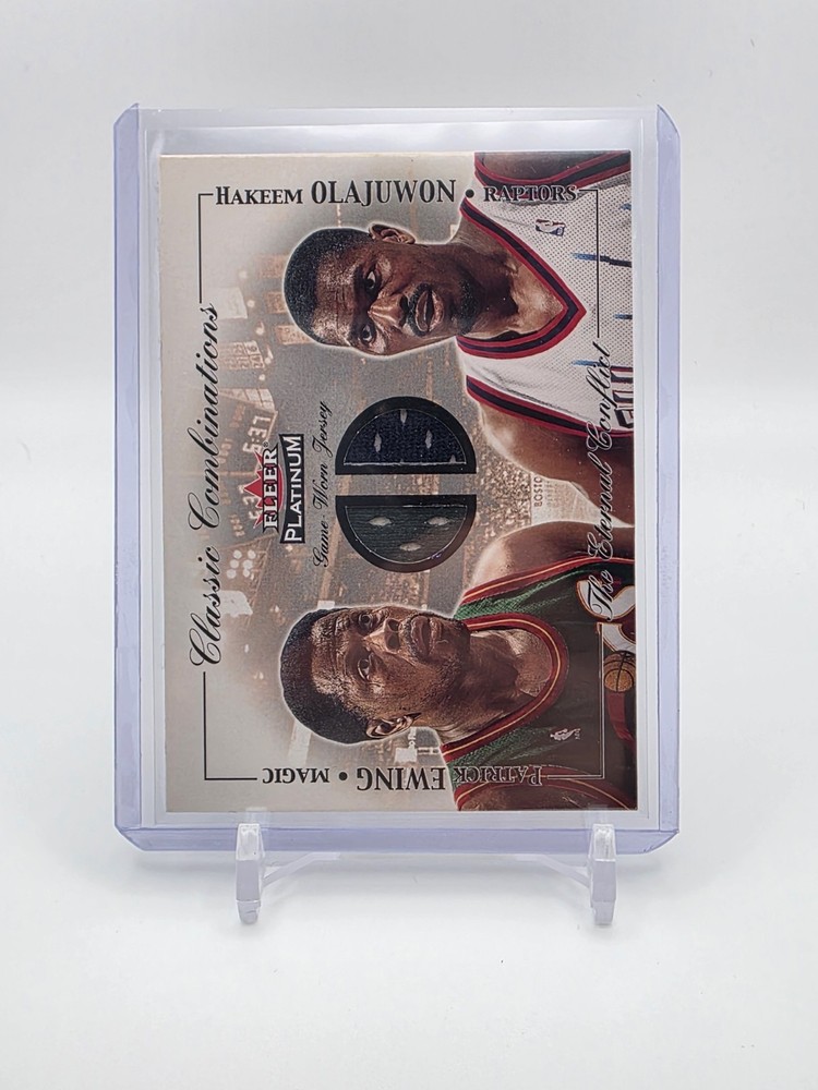 2001 Fleer Platinum Patrick Ewing Hakeem Olajuwon Classic Combinations /100