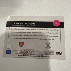24-25 TOPPS CHROME UEFA WOMEN&rsquo;S CHAMPIONS PINK /250 LEAH WILLIAMSON #82