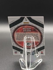 2025 Panini Phoenix Football Matthew Golden #13 Paragon Red Parallel RC Packers