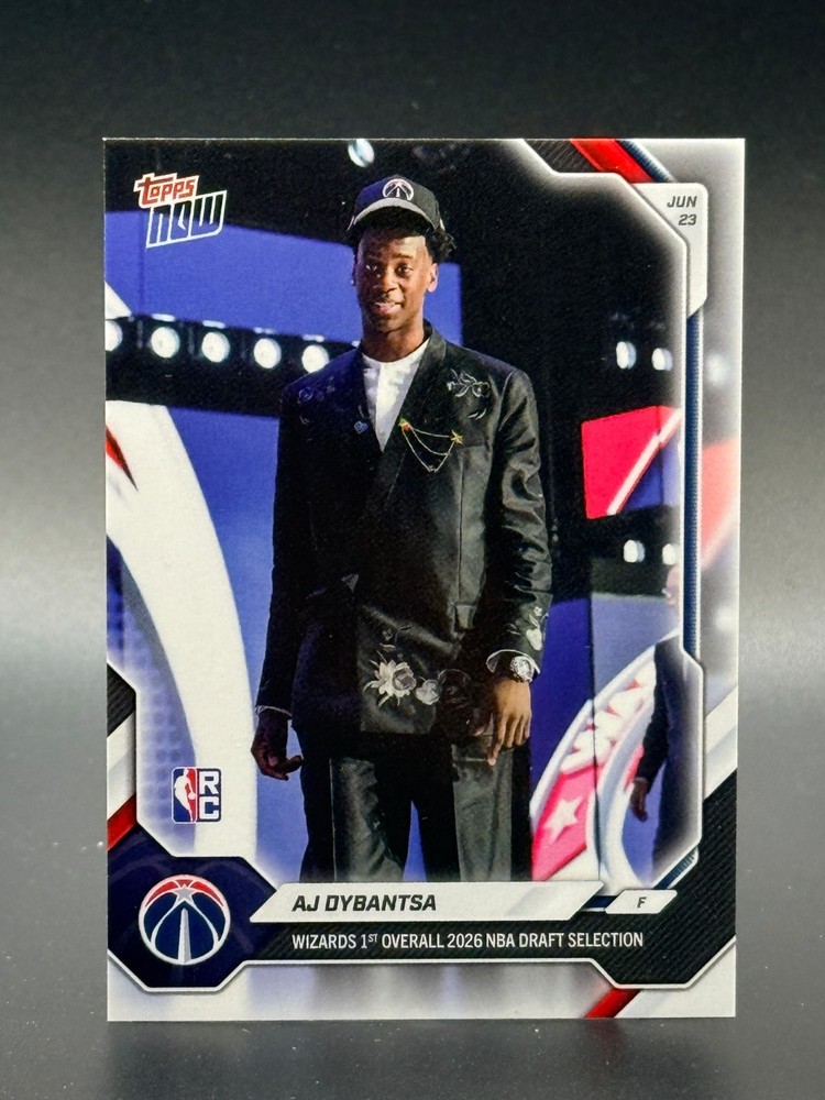 2026-27 Topps NOW NBA Draft AJ DYBANTSA RC Card #ADYB Washington Wizards
