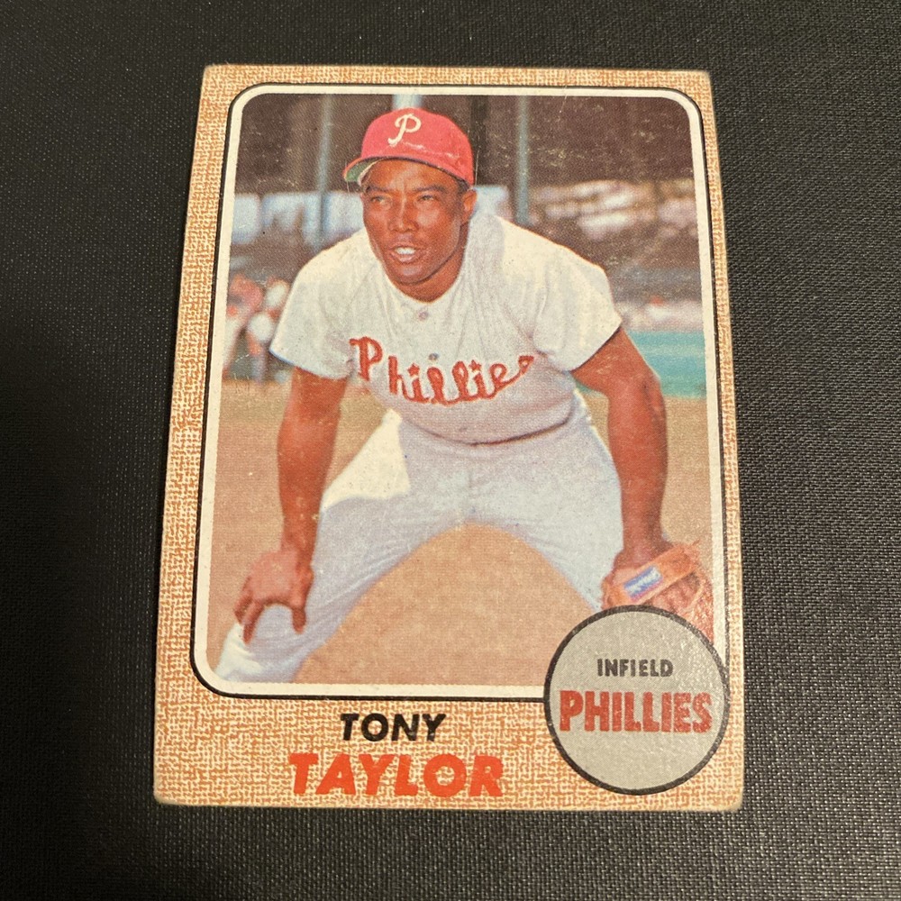 TONY TAYLOR 1968 TOPPS BASEBALL #327 PHILADELPHIA PHILLIES