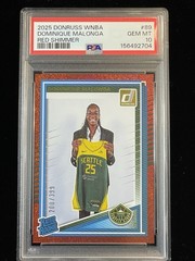 2025 Donruss WNBA #89 Dominique Malonga Rated Rookie Red Shimmer /399 HOT POP RC