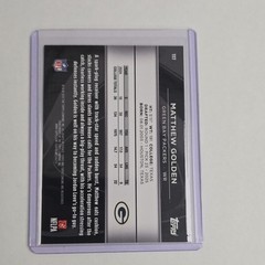 Topps Chrome Black 2025 Matthew Golden Packers RC 12/99 Green Color Match