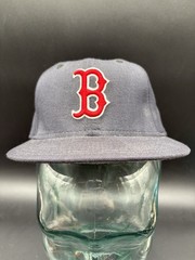 Boston Red Sox Gray/Blue Denim Snapback Hat Red B Logo MLB New Era Vtg